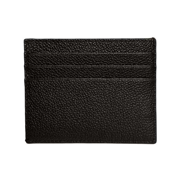 Prada Vitello Micro Grain Leather Black Card Holder - Picture 2 of 6
